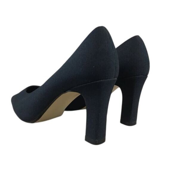 Parade Womens Black Square Toe Heels Size 7.5 Classic Pumps 3-Inch Comfort - Picture 5 of 8